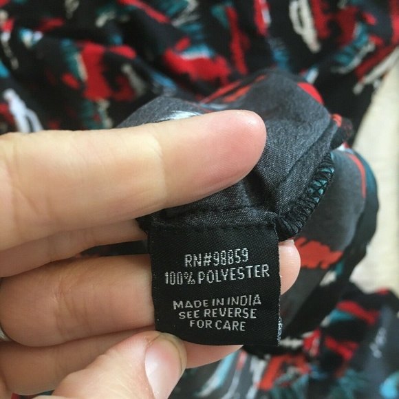 W118 Walter Baker Maxi Dress SMALL Black Red Teal - Picture 9 of 9